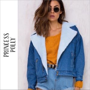 PRINCESS POLLY OVERSIZED JEAN FUR JACKET